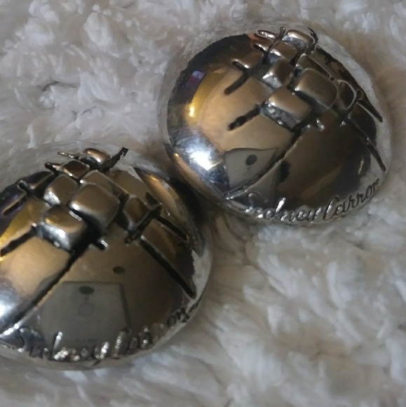 Sidney Carron Sterling Silver Plated Earrings - Picture 4 of 6